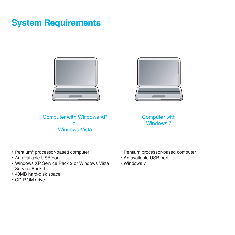 System requirements | Belkin Easy Transfer Cable For Windows 7 F5U279 User Manual | Page 25 / 29