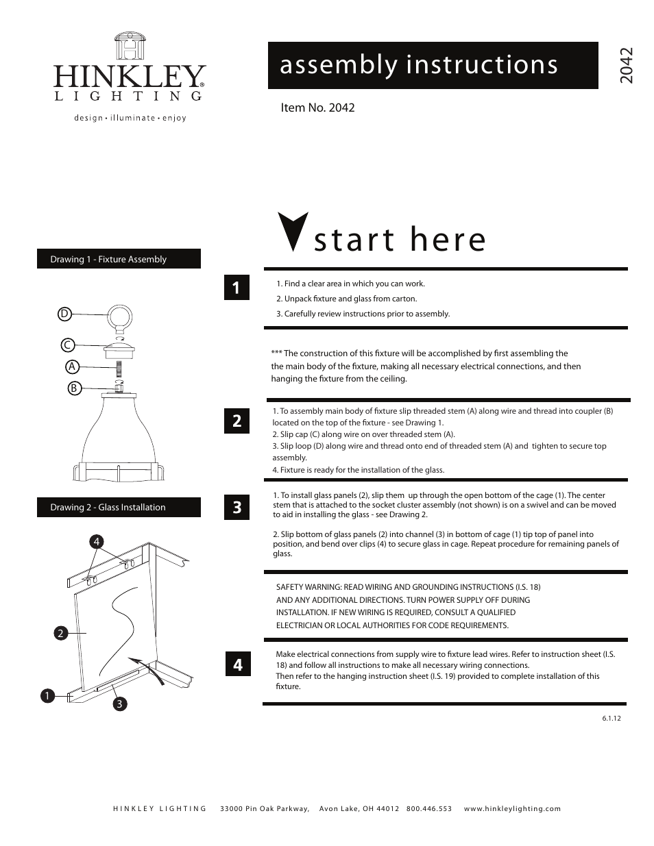 Hinkley Lighting BINGHAM 2042 User Manual | 1 page