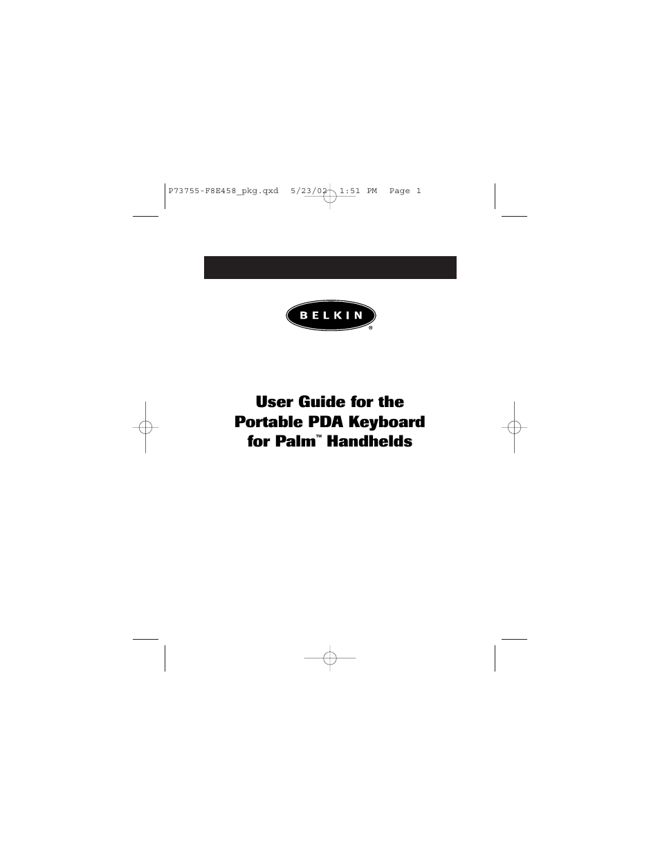 Belkin PORTABLE KEYBOARD FOR PALM P73755 User Manual | 21 pages