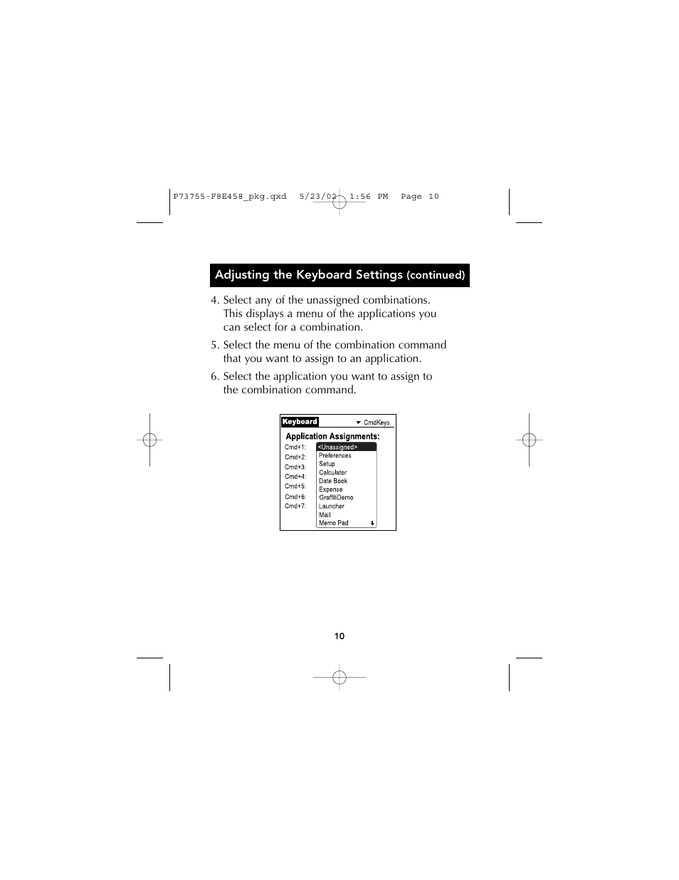Belkin PORTABLE KEYBOARD FOR PALM P73755 User Manual | Page 12 / 21