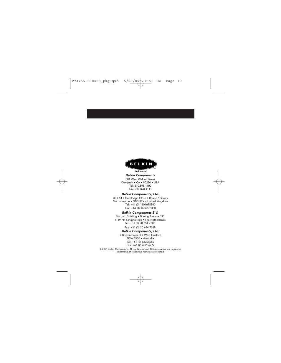 Belkin PORTABLE KEYBOARD FOR PALM P73755 User Manual | Page 21 / 21