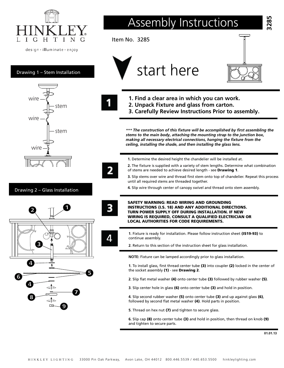 Hinkley Lighting FLOURISH 3285SL User Manual | 3 pages