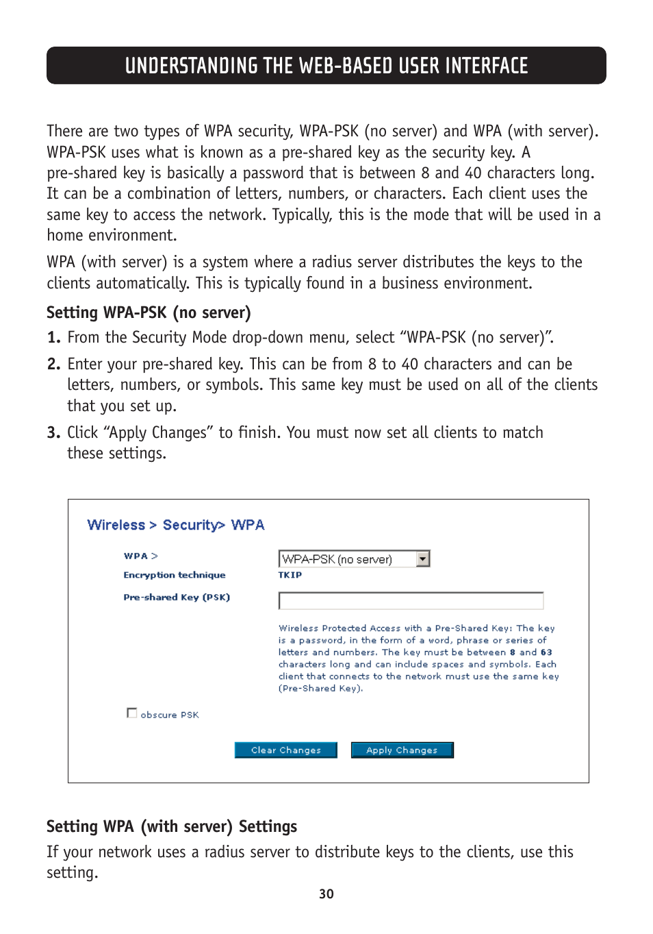 Understanding the web-based user interface | Belkin F5D7630-4A User Manual | Page 32 / 68