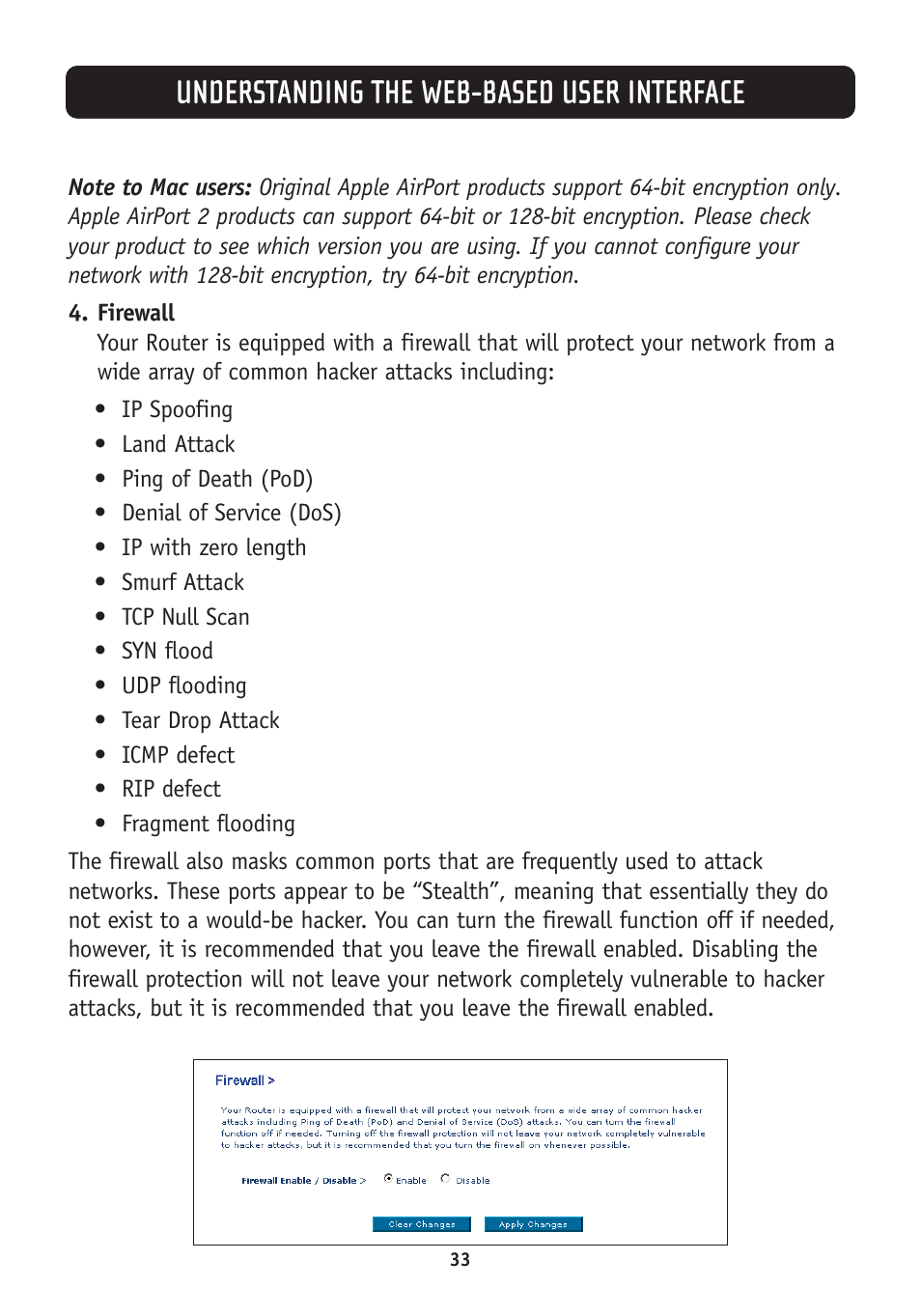 Understanding the web-based user interface | Belkin F5D7630-4A User Manual | Page 35 / 68