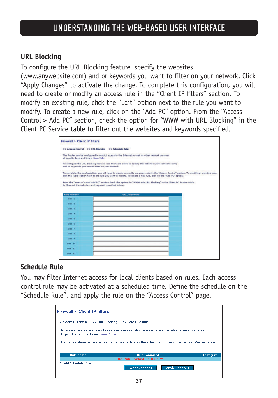 Understanding the web-based user interface | Belkin F5D7630-4A User Manual | Page 39 / 68