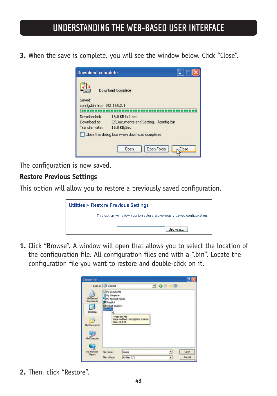 Understanding the web-based user interface | Belkin F5D7630-4A User Manual | Page 45 / 68