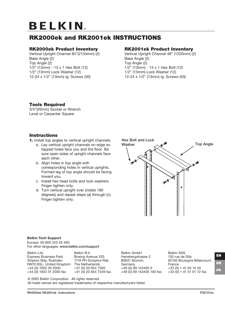 Belkin P35727ec User Manual | 6 pages
