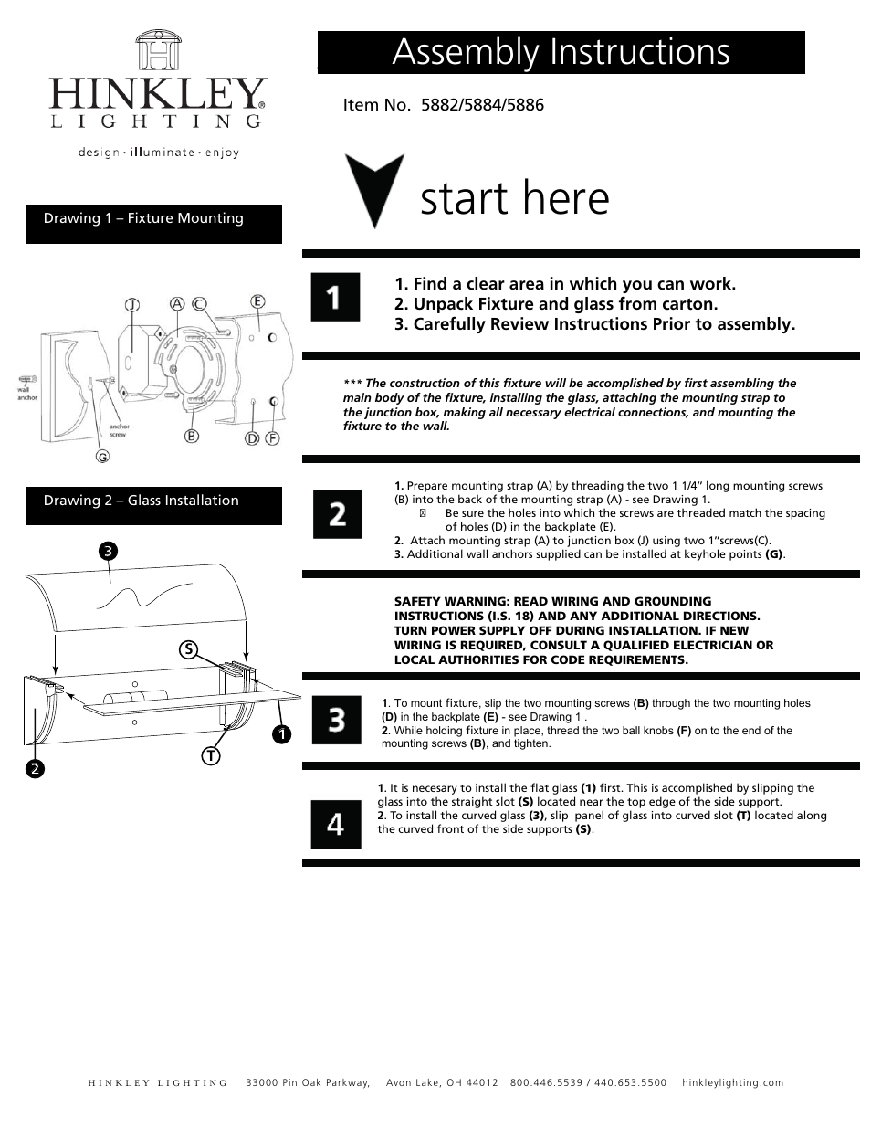 Hinkley Lighting ZARA 5886 User Manual | 1 page