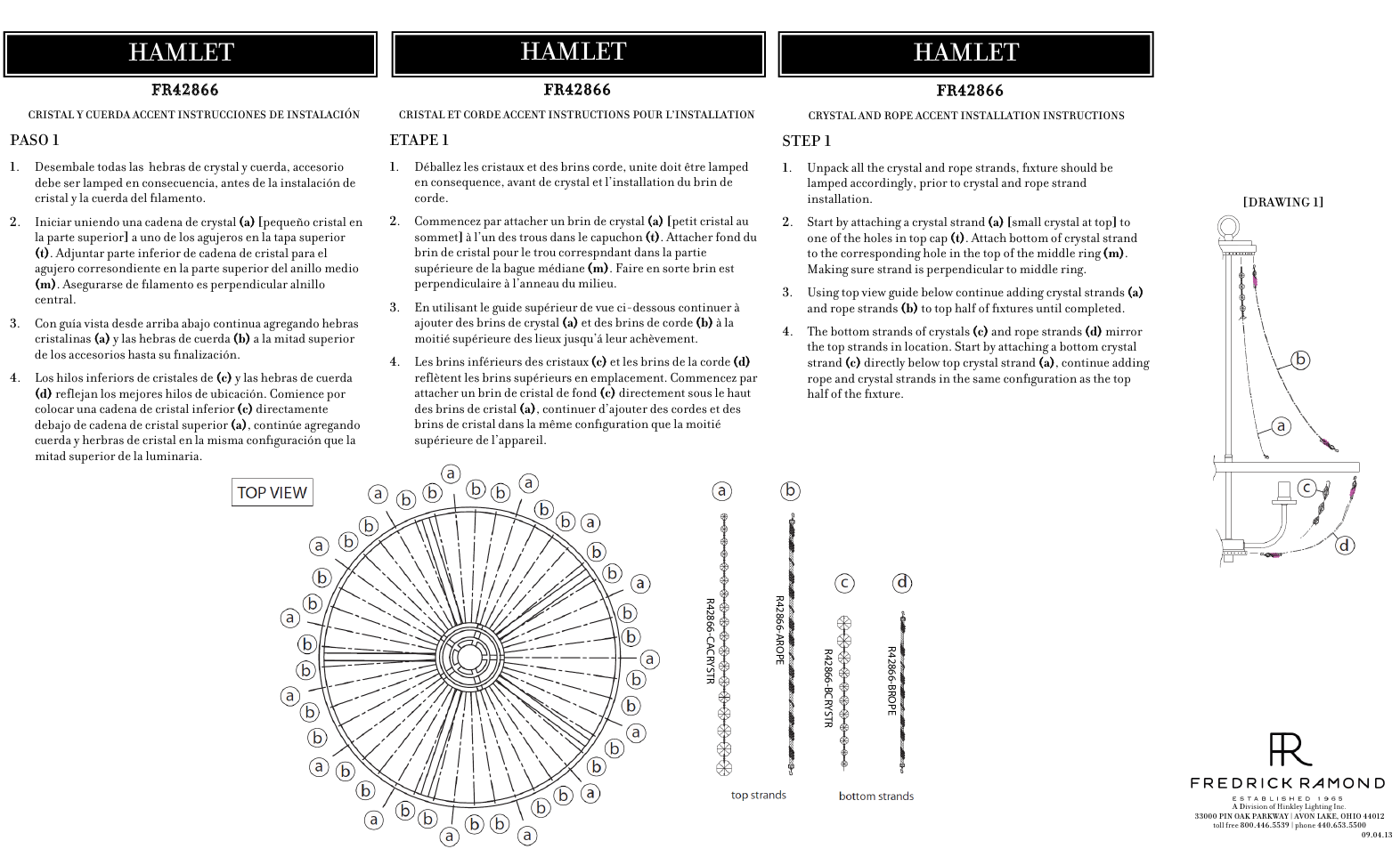 Hamlet | Hinkley Lighting HAMLET FR42866VBZ User Manual | Page 2 / 3