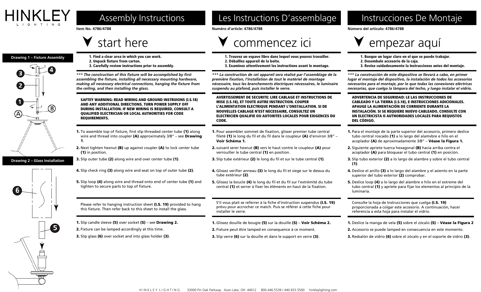 Hinkley Lighting DAKOTA 4788PL User Manual | 3 pages