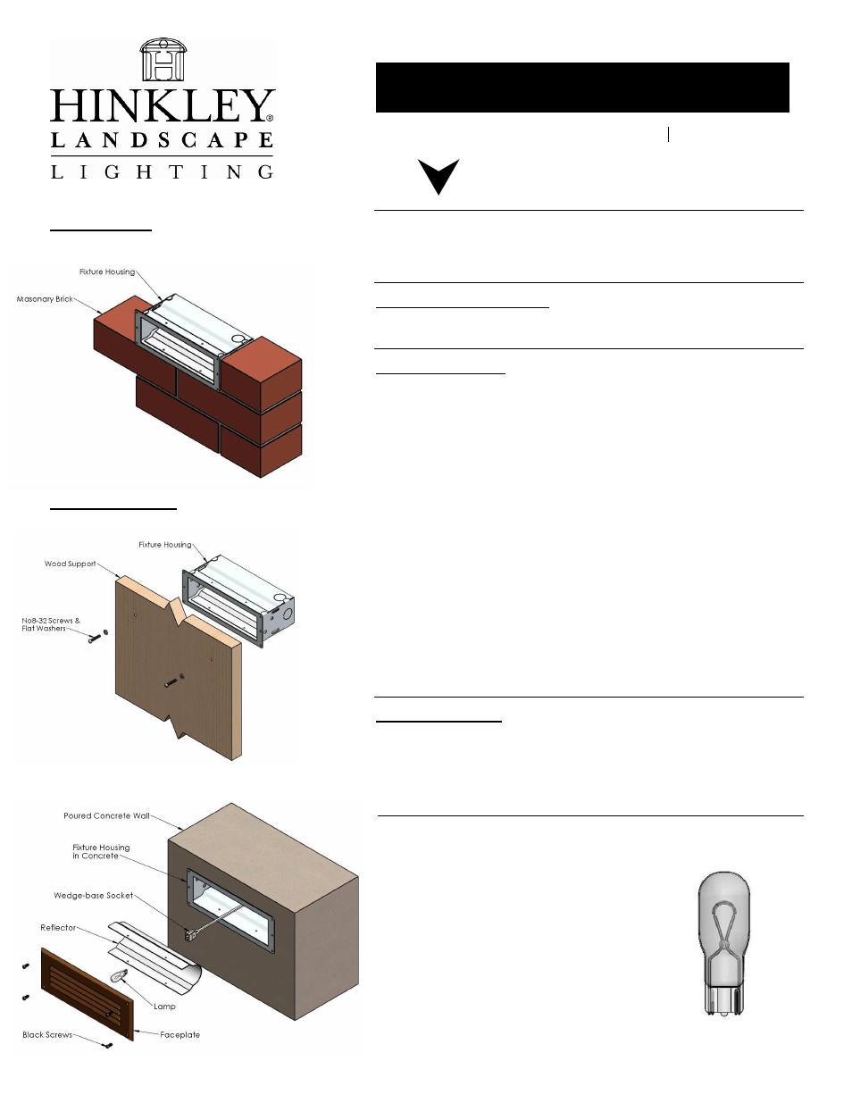 Hinkley Lighting LOUVERED BRICK LIGHT 1594 User Manual | 2 pages