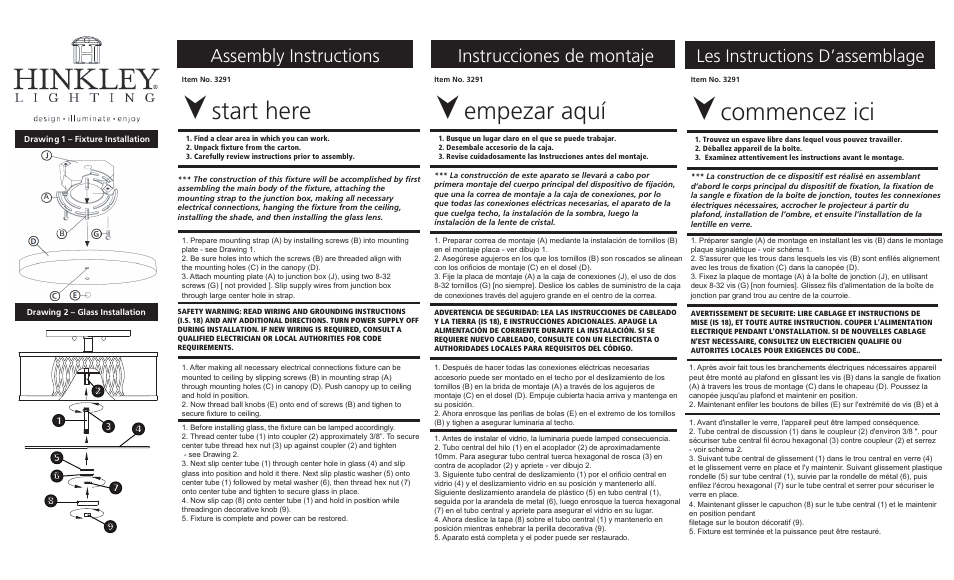 Hinkley Lighting WALDEN 3291VZ User Manual | 2 pages