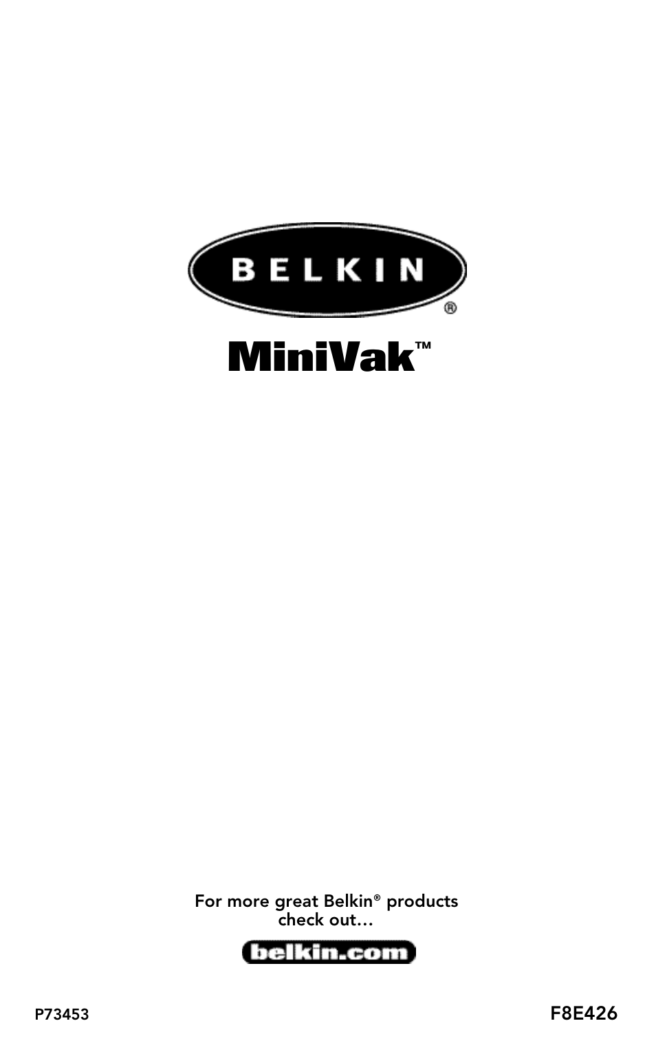 Belkin MiniVak P73453 User Manual | 4 pages