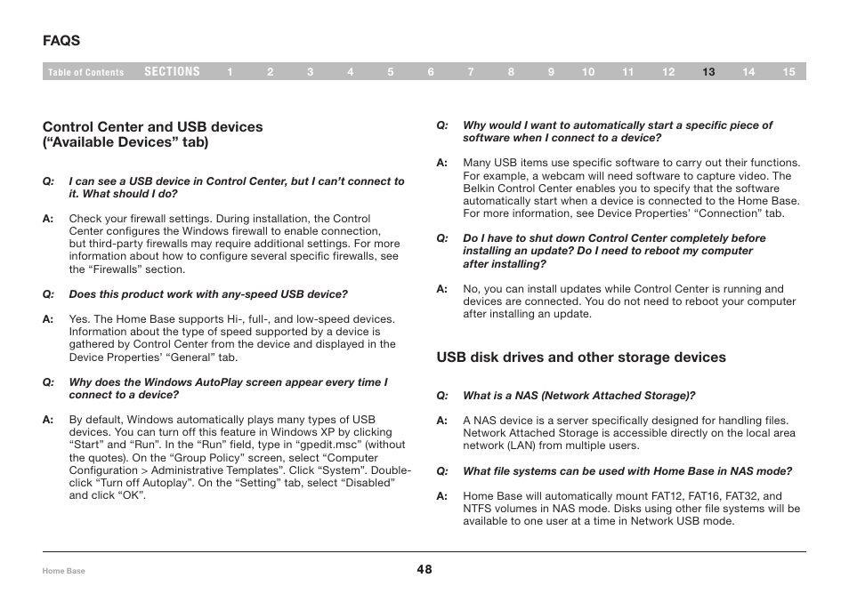 Belkin Home Base F5L049 User Manual | Page 50 / 58