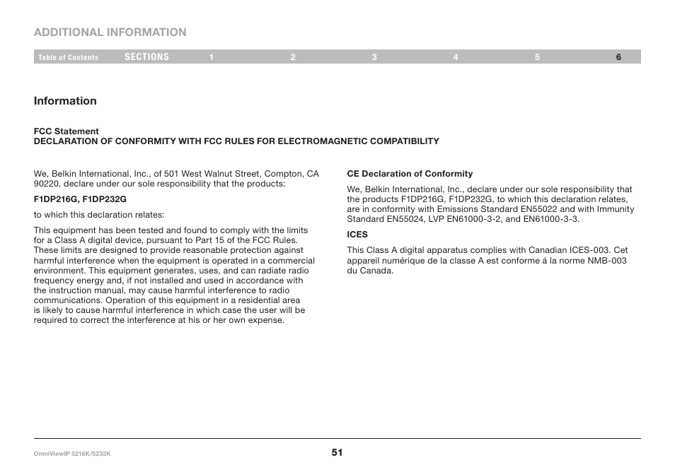 Belkin 5216K User Manual | Page 54 / 57