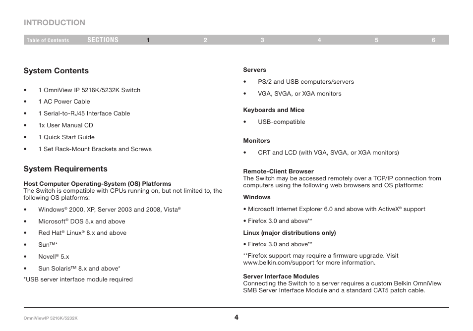 Belkin 5216K User Manual | Page 7 / 57