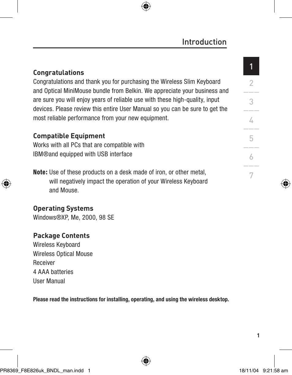 1 introduction | Belkin F8E846UKBNDL User Manual | Page 4 / 13
