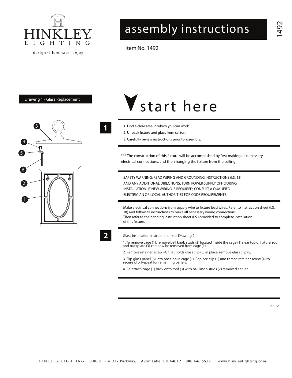 Hinkley Lighting RANDOLPH 1492 User Manual | 2 pages