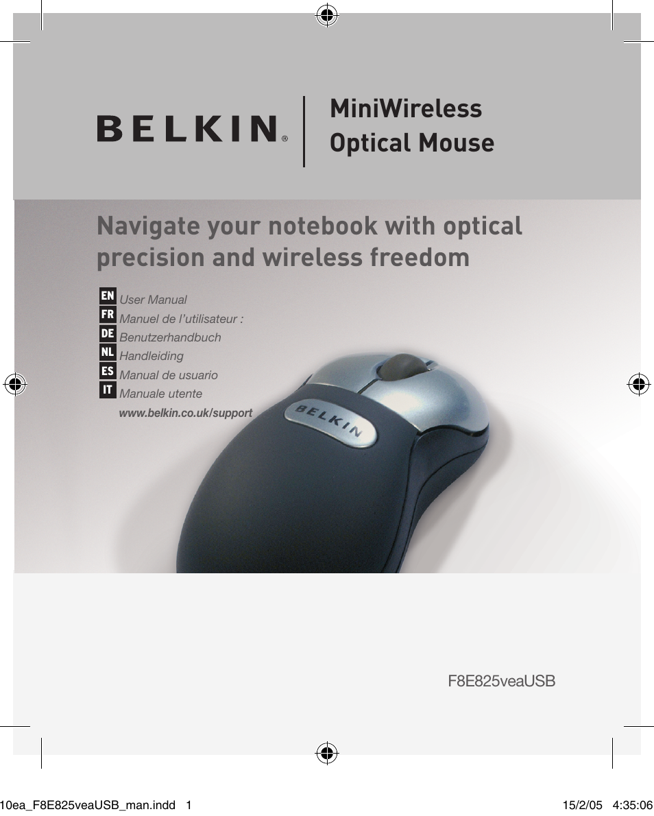 Belkin F8E825VEAUSB User Manual | 44 pages