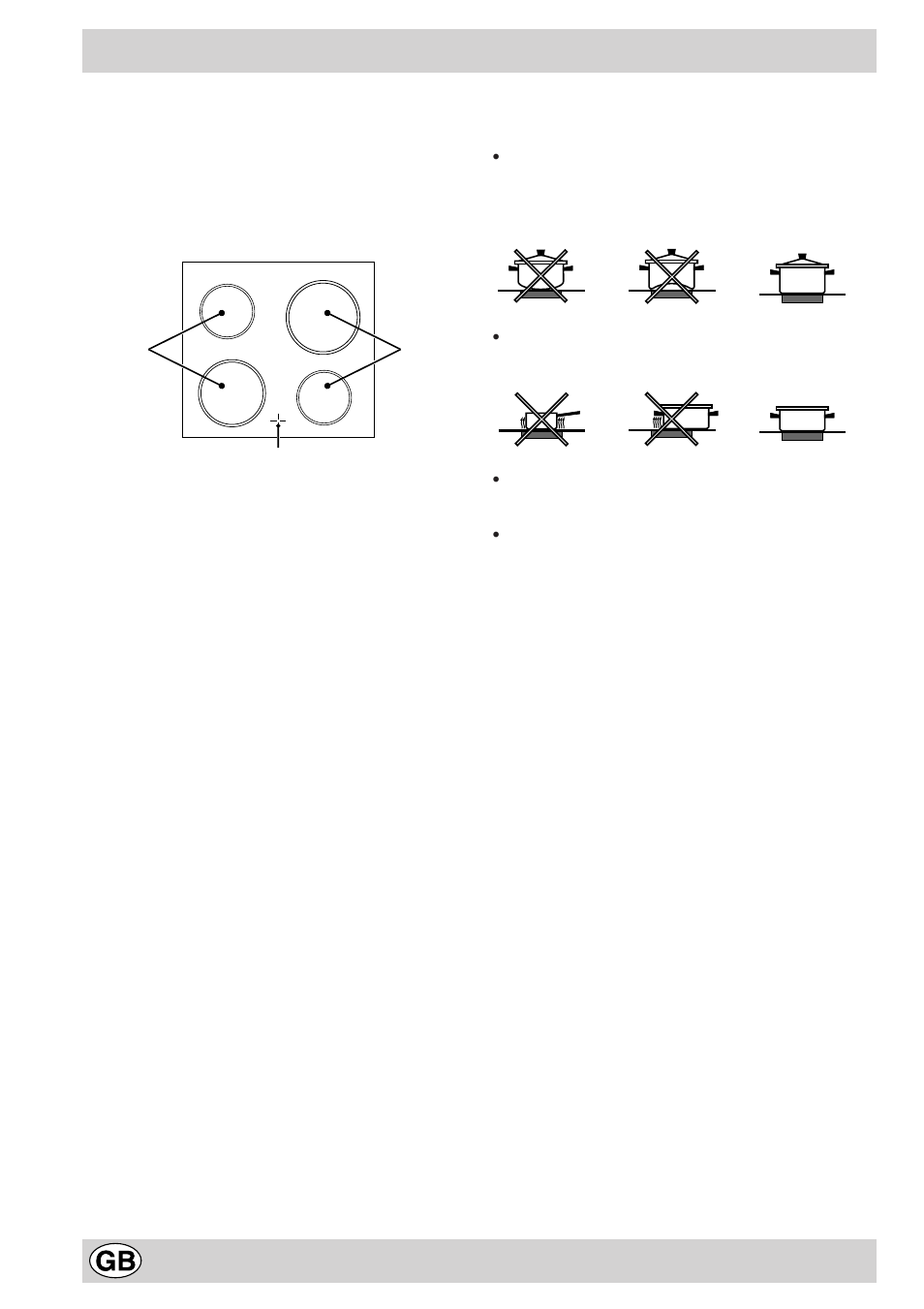 User's instructions the ceramic hob | Indesit K6 C51/R User Manual | Page 32 / 68