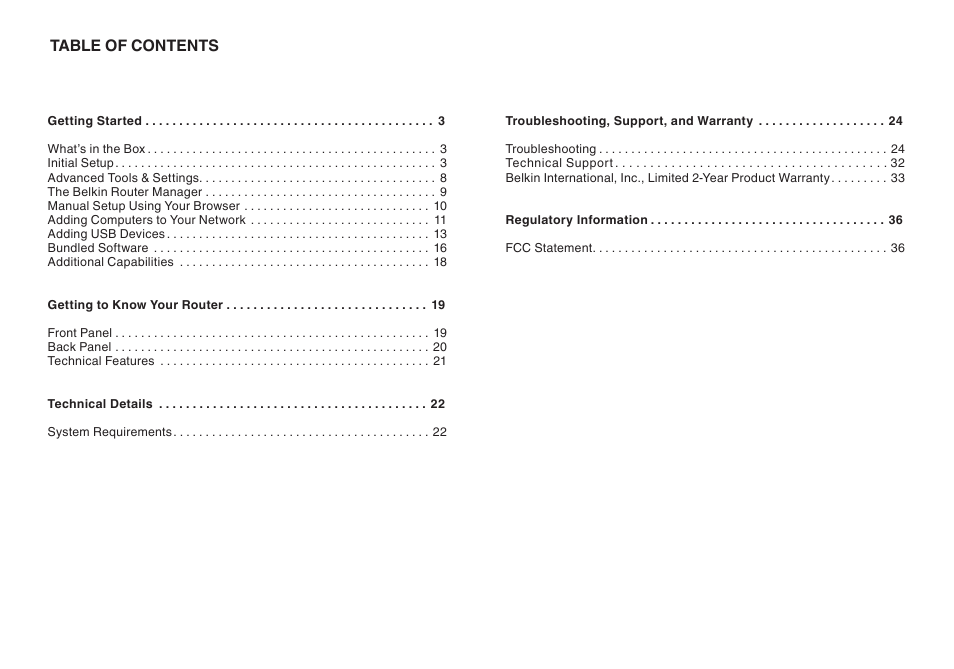 Belkin PLAY N600 User Manual | Page 2 / 39