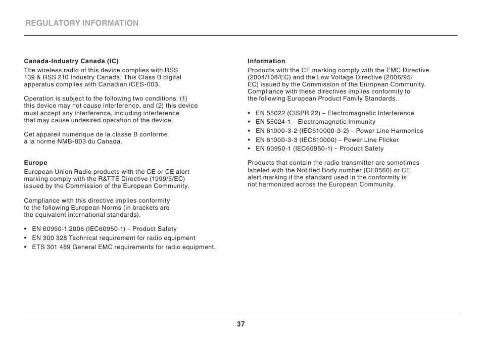 Belkin PLAY N600 User Manual | Page 37 / 39