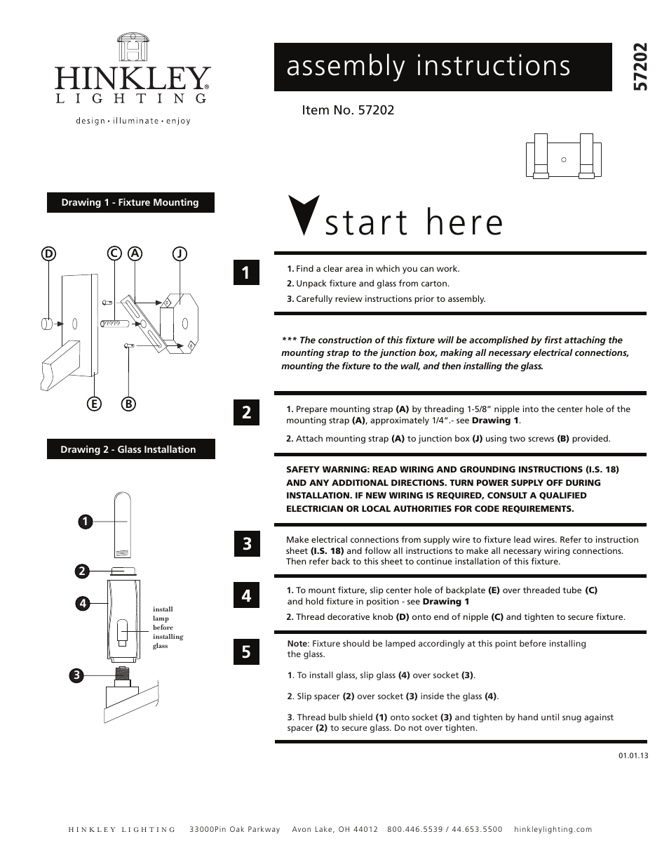 Hinkley Lighting OMNI 57202PN User Manual | 2 pages