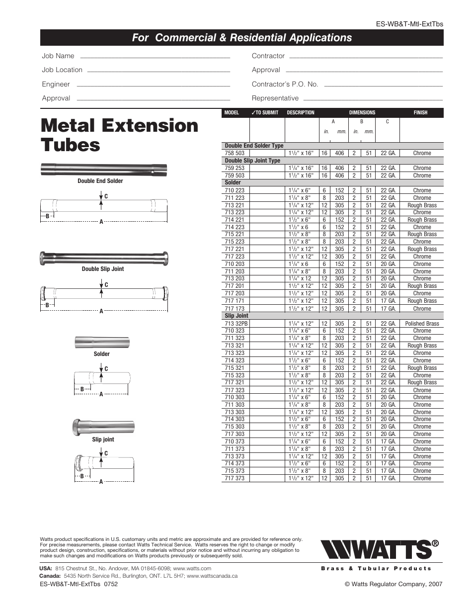 Watts 759 503 User Manual | 1 page