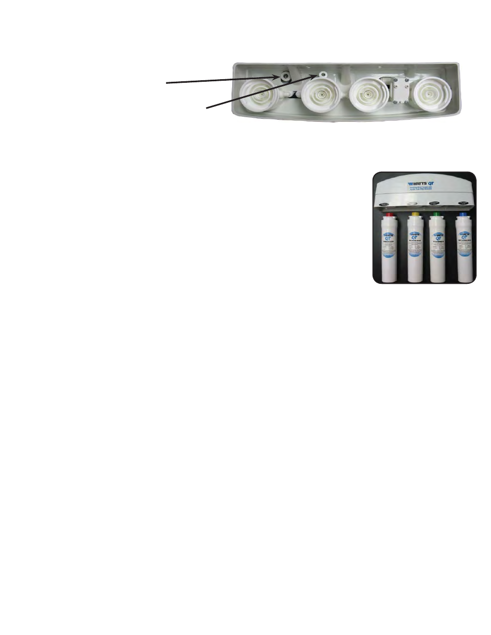 Start up instructions, Connect the blue tube from the faucet to ro module, Connect the red tube from faucet to ro module | Install the cartridges | Watts WQTSC-10 User Manual | Page 12 / 19