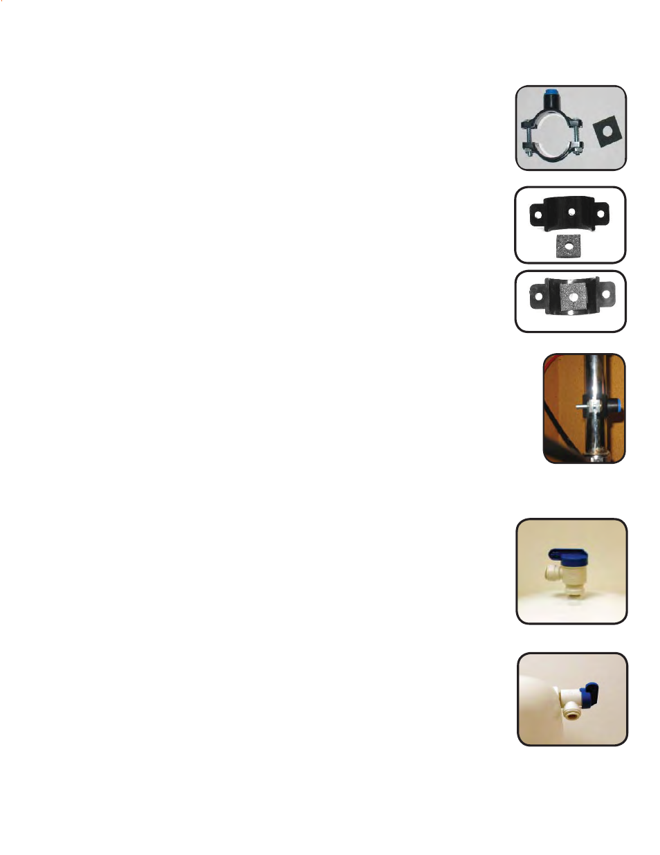 Tank valve installation - (metal tanks), Drain saddle installation, Tank valve installation - (plastics tanks) | Watts WQTSC-10 User Manual | Page 9 / 19