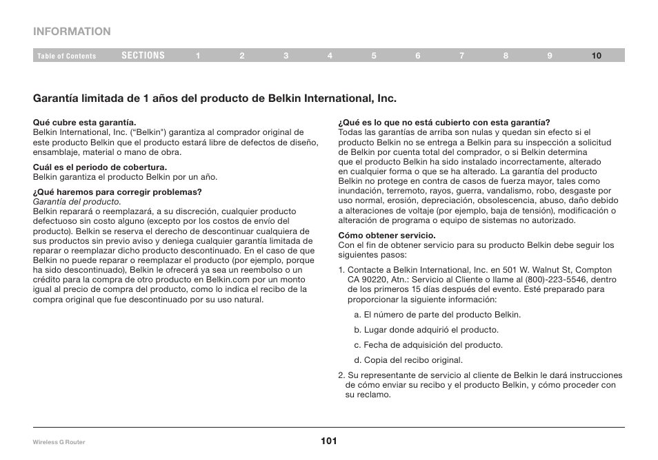 Belkin F5D7234NP4 User Manual | Page 207 / 209