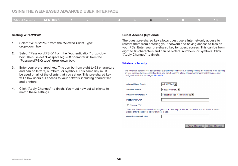 Belkin F5D7234NP4 User Manual | Page 58 / 209