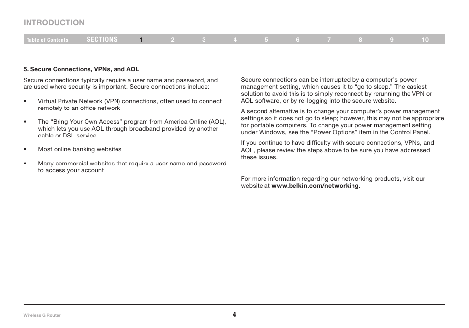 Belkin F5D7234NP4 User Manual | Page 6 / 209