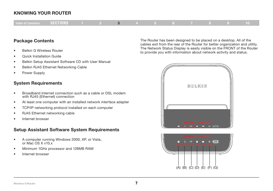 Belkin F5D7234NP4 User Manual | Page 9 / 209