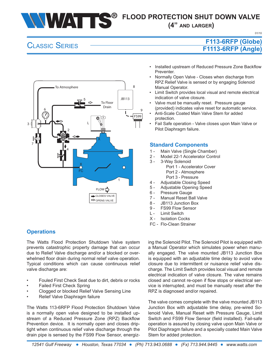 Watts F1113-6RFP User Manual | 16 pages