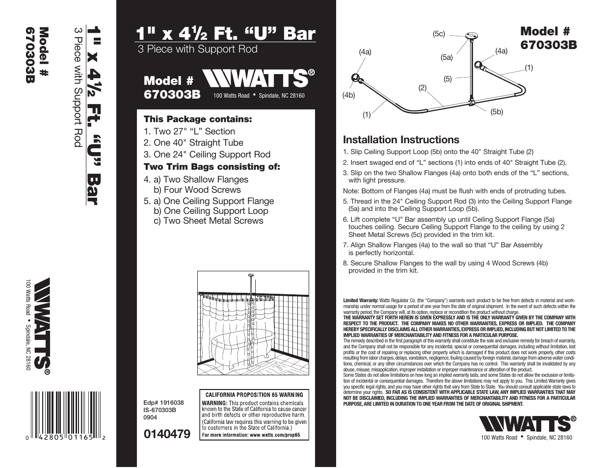Watts 670 303B User Manual | 1 page