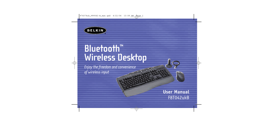 Belkin BLUETOOTH F8T042UKB User Manual | 23 pages