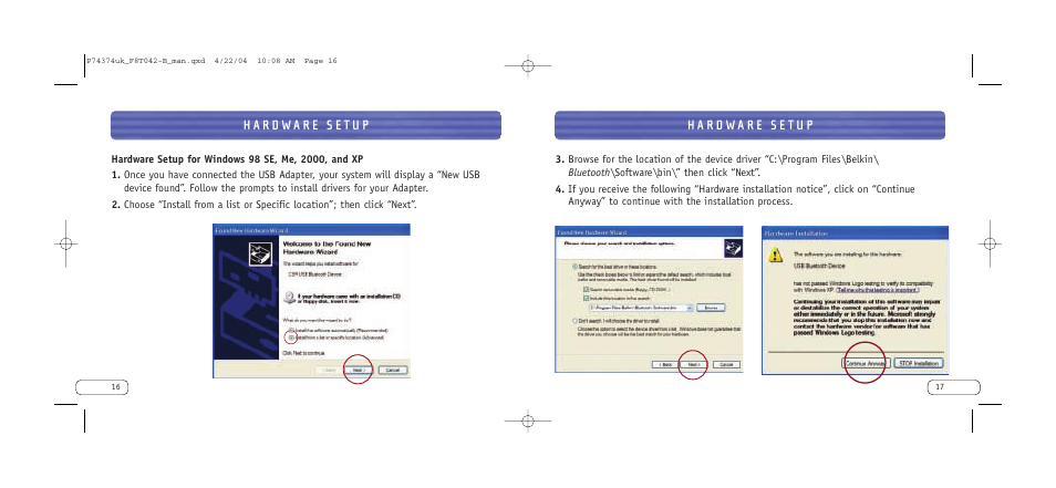 Belkin BLUETOOTH F8T042UKB User Manual | Page 10 / 23