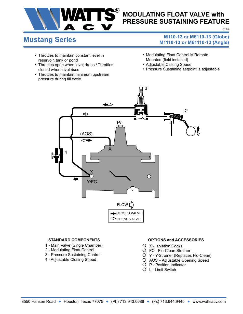 Watts M1110-13 User Manual | 1 page