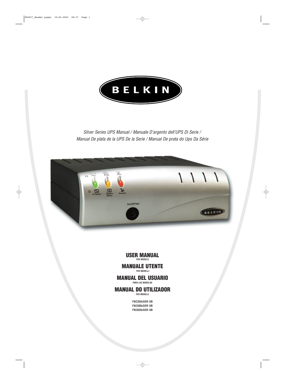 Belkin SILVER SERIES F6C350ZSER-SB User Manual | 4 pages