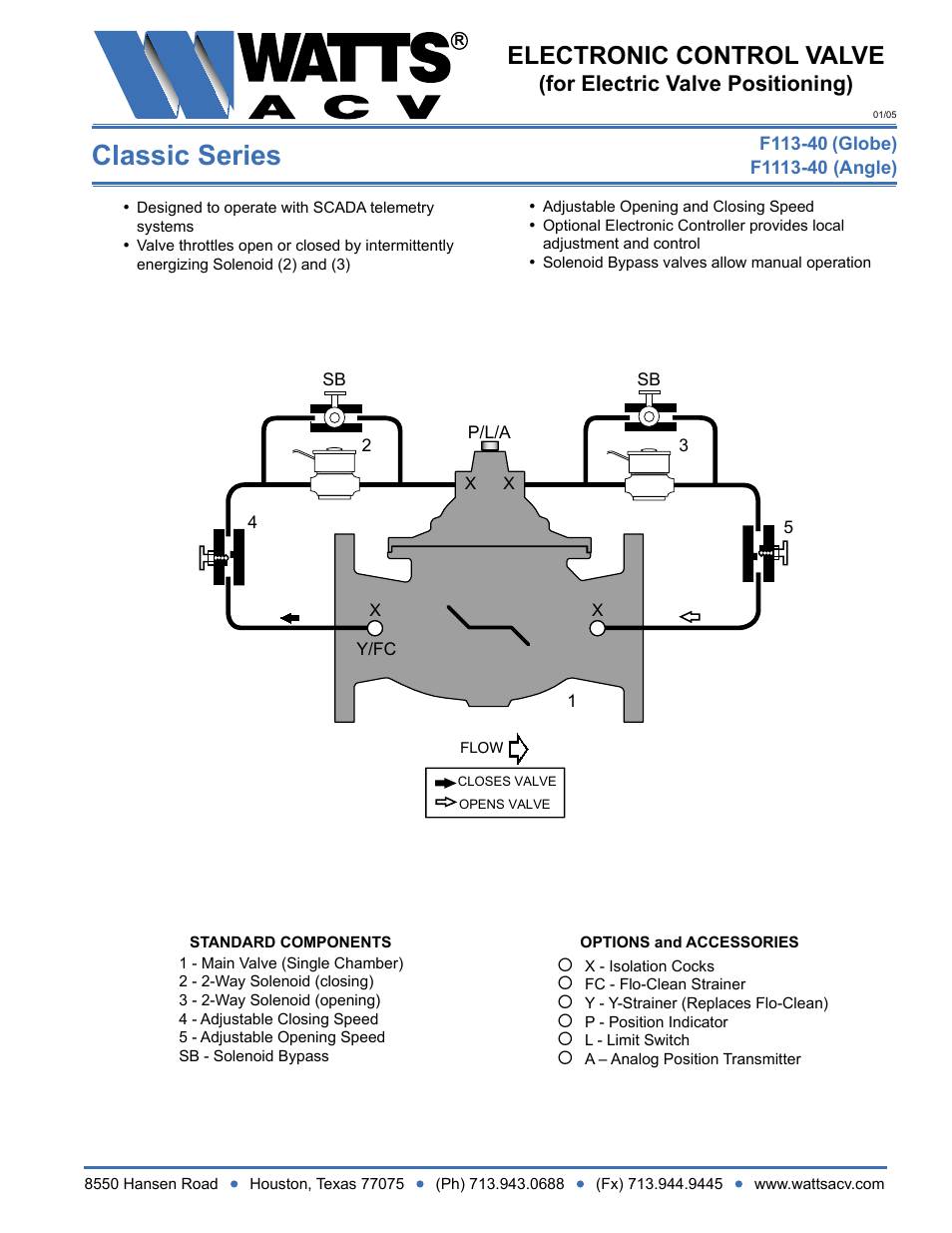 Watts F1113-40 User Manual | 1 page