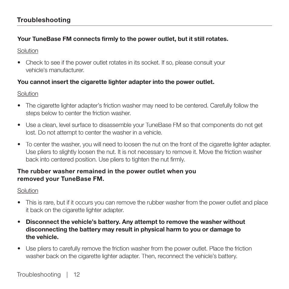Belkin TuneBase FM for iPod User Manual | Page 14 / 16