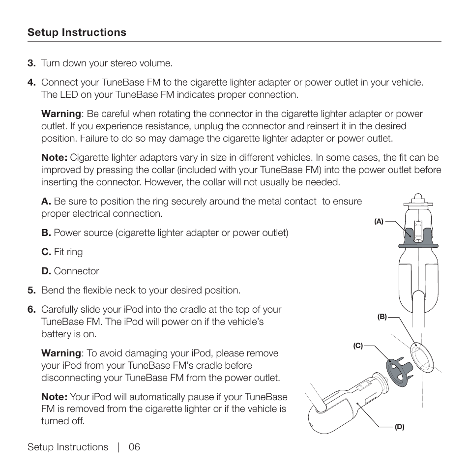 Belkin TuneBase FM for iPod User Manual | Page 8 / 16