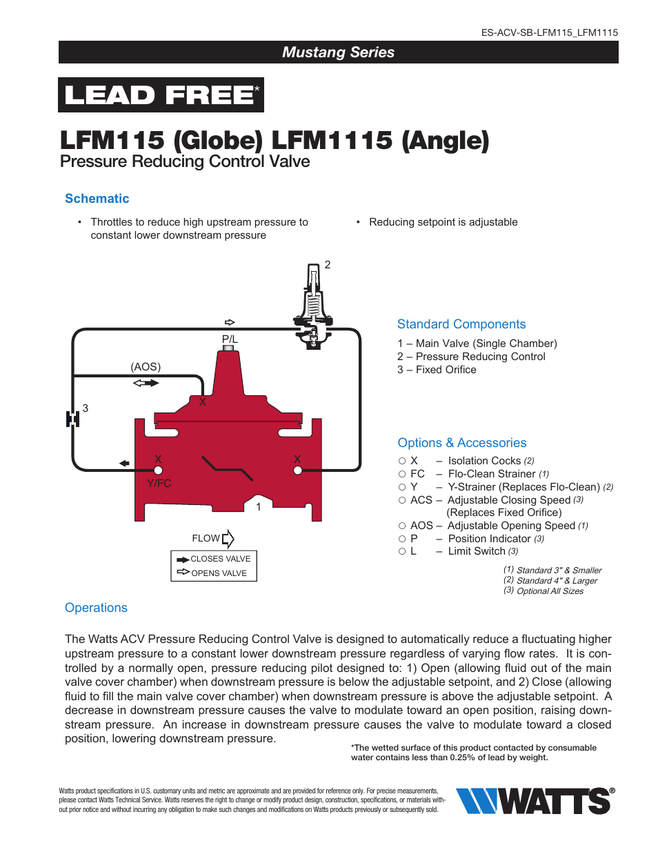 Watts LFM1115 User Manual | 8 pages