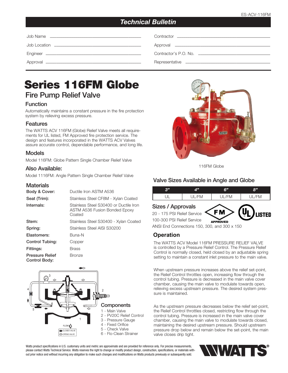 Watts 116FM User Manual | 4 pages