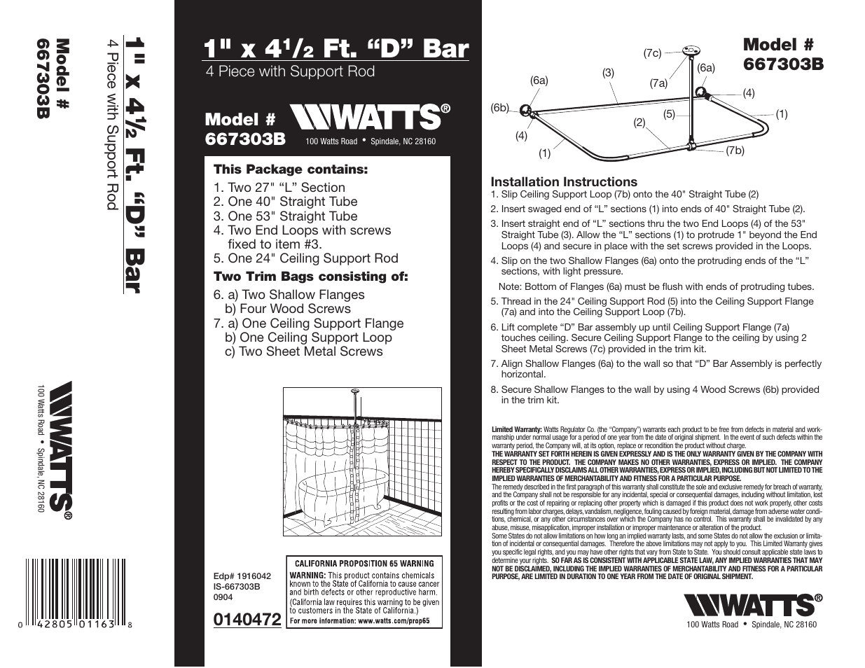 Watts 667 303B User Manual | 1 page