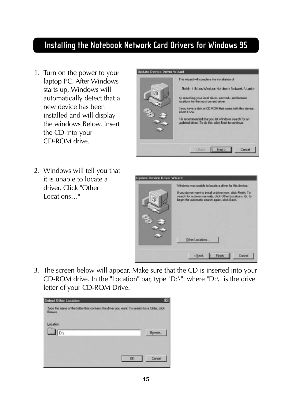 Belkin Wireless Notebook Network Card User Manual | Page 17 / 49
