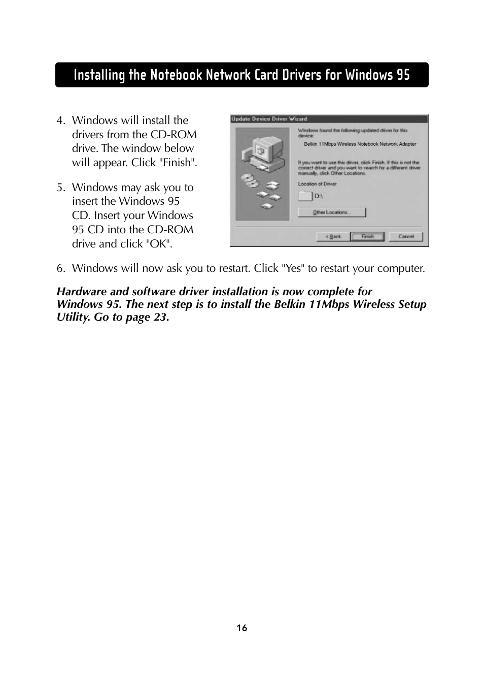 Belkin Wireless Notebook Network Card User Manual | Page 18 / 49