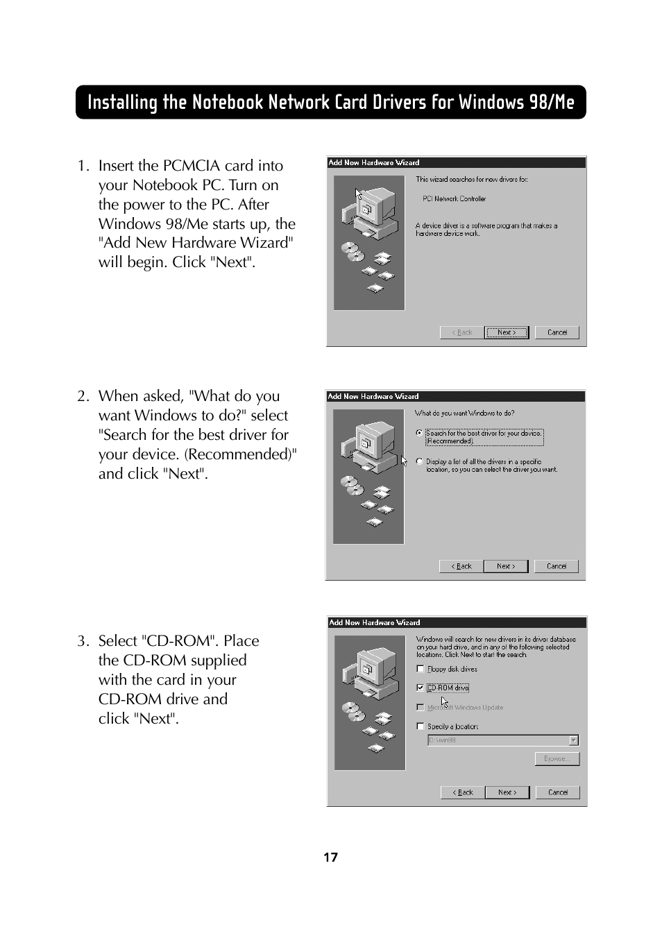 Belkin Wireless Notebook Network Card User Manual | Page 19 / 49