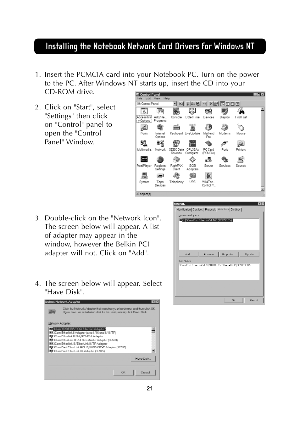 Belkin Wireless Notebook Network Card User Manual | Page 23 / 49